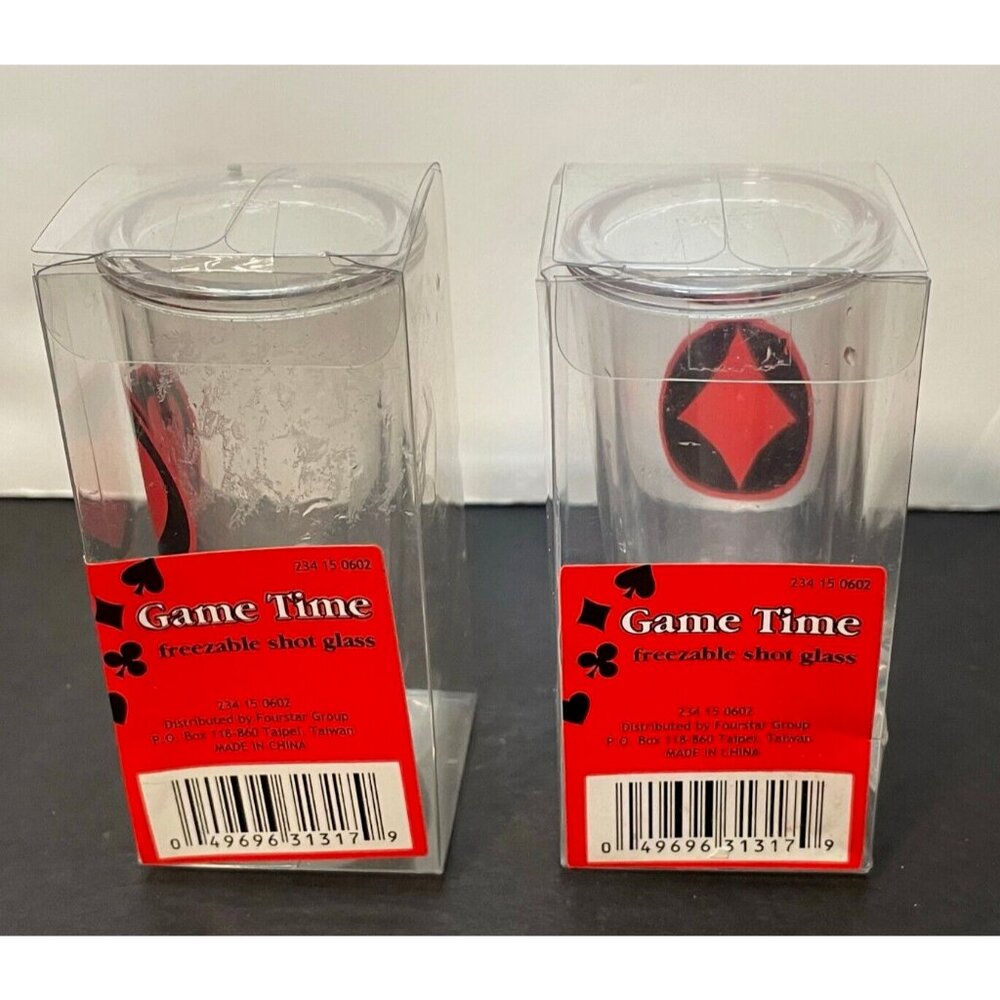 Game Time Freezable Shot Glass poker party drinking favor heart diamond